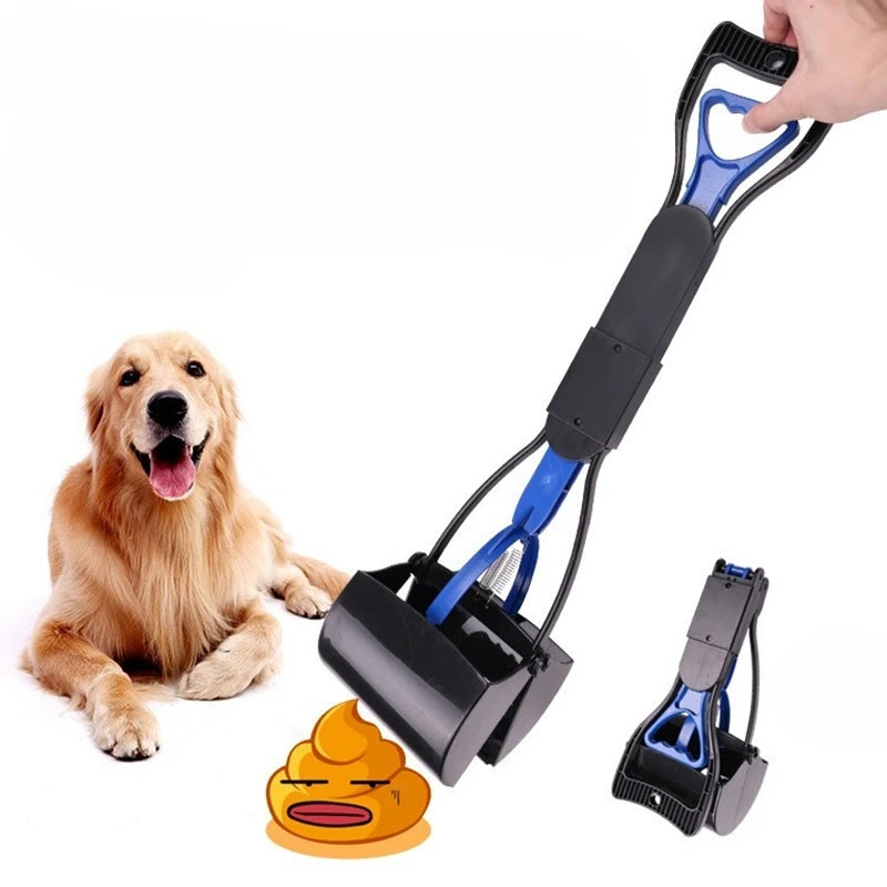 Pet Poop Scoop Clean Waste Long Handle Dog Cat Picker Pooper Scooper Cleaning Tools Foldable Portable Pets Supplies 60CM