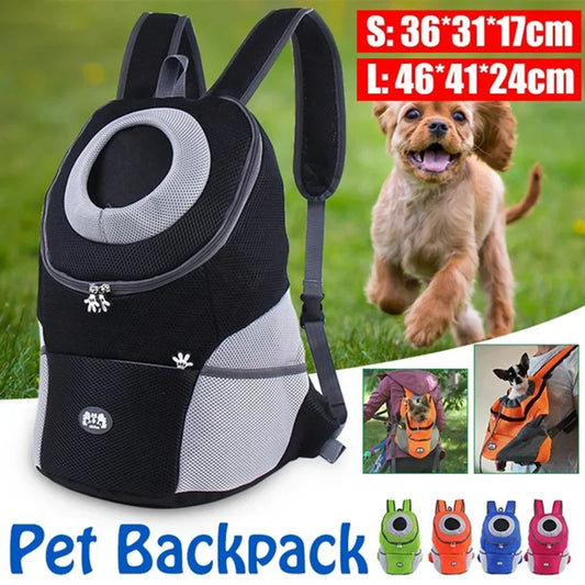 Pet Dog Carrier Pet Backpack Bag Portable Travel Bag Pet Dog Front Bag Mesh Outdoor Hiking Head Out Double Shoulder Sports NEW