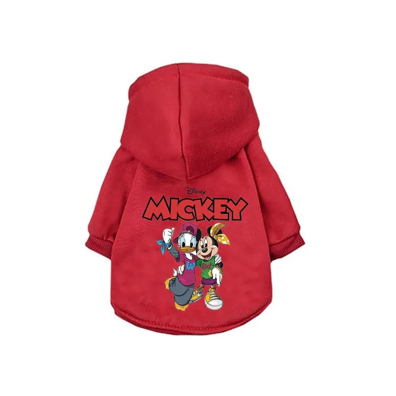 2024 New Disney Pet Dog Clothes Minnie Mouse Hoodie Companion Cozy Puppy Small Medium Dog Sweatshirt French Chihuahua Pug S-xxl