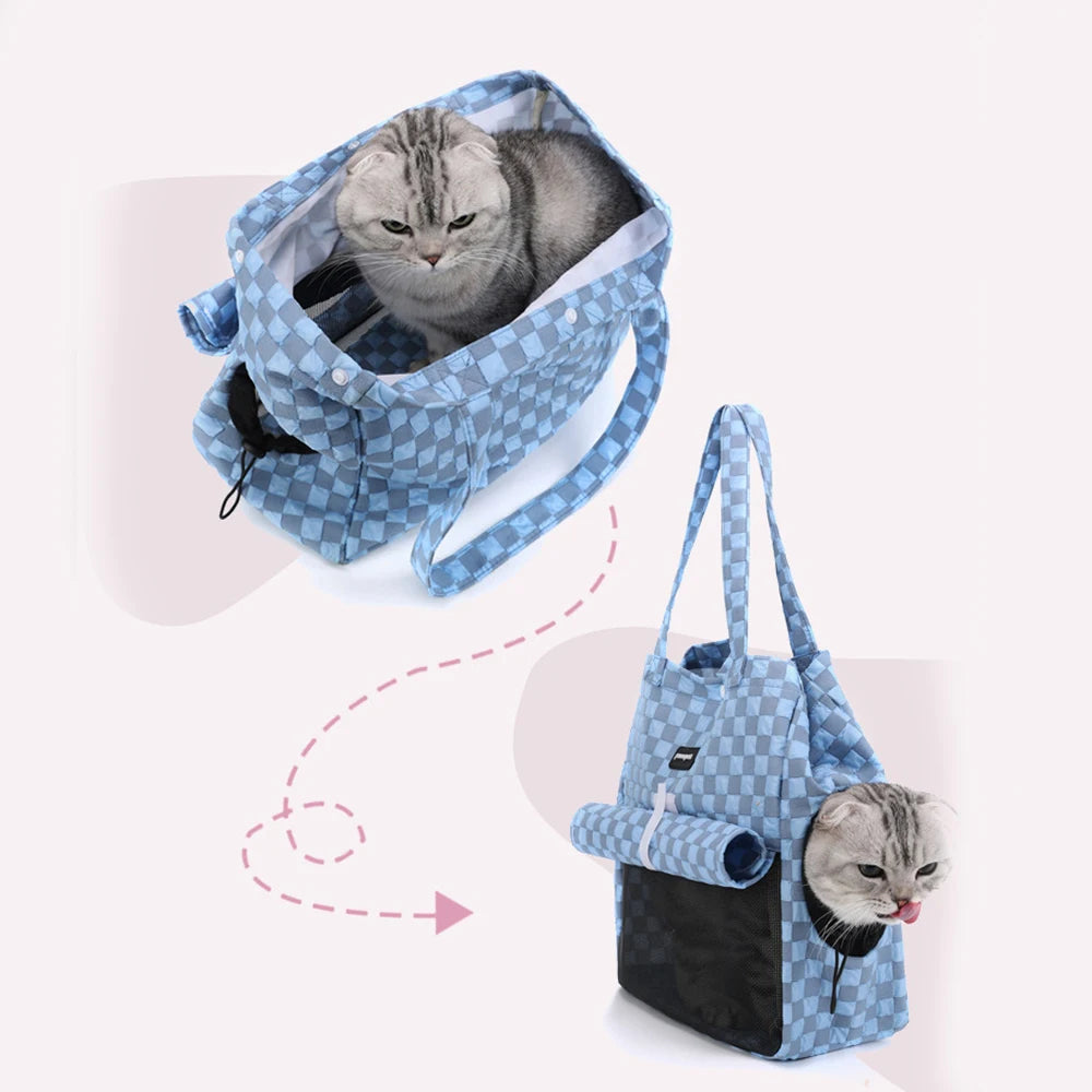 Portable Pet Bag Cat Shoulder Bag Outdoor Breathable Carrying Travel Bag For Small Mini Dog