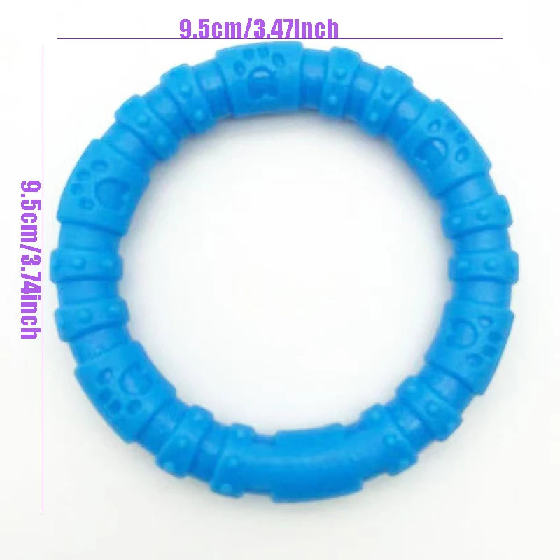 Pet dog toys, interactive, bite resistant, relieve boredom, clean teeth, rubber bones, rubber rings, suitable for small dogs