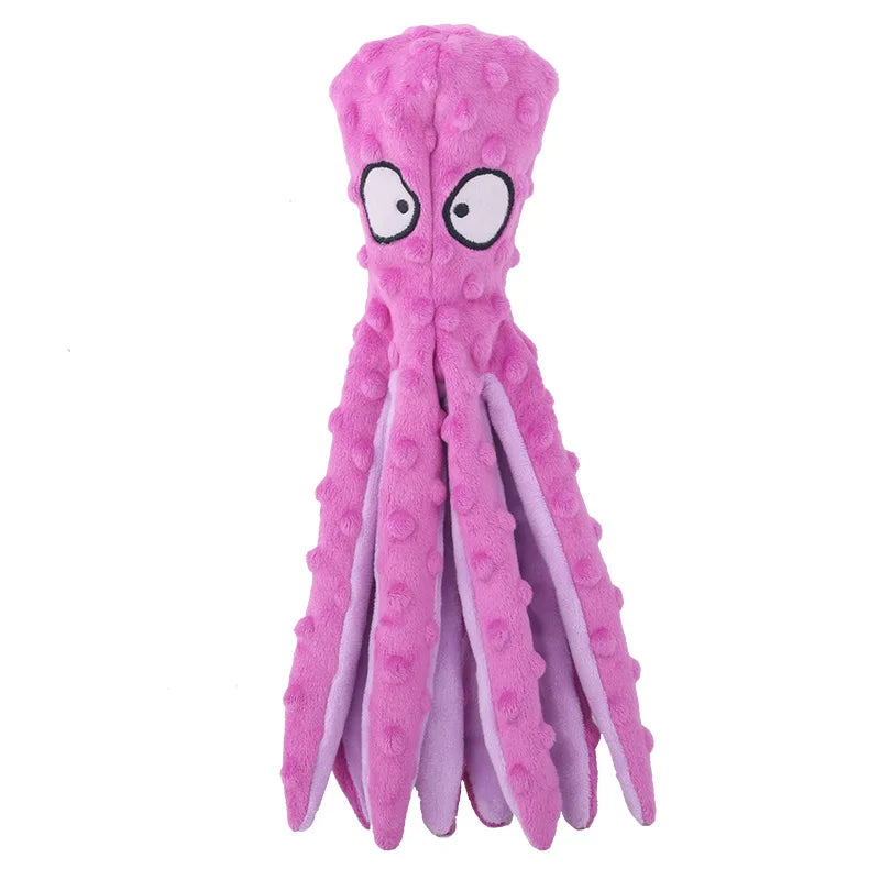 Pet Plush Toy Octopus Dog Interactive Toy Indestructible Bite Resistant Sound Puppy squeaky Octopu Dogs Rattle For Toys Supplies