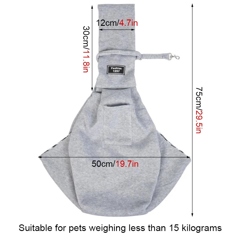 Pet Crossbody Shoulder Bag Outdoor Travel Portable Cat Puppy Sling Bag Cotton Comfortable Tote Pet Carrying Supplies