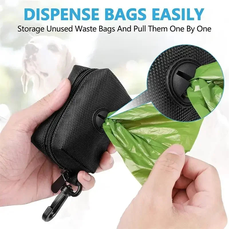 Dogs Waste Poop Bags Pet Dog Pooper Scooper Bag Holder Leash Mini Travel Garbage Bag Dispenser Pet Cleaning Tools