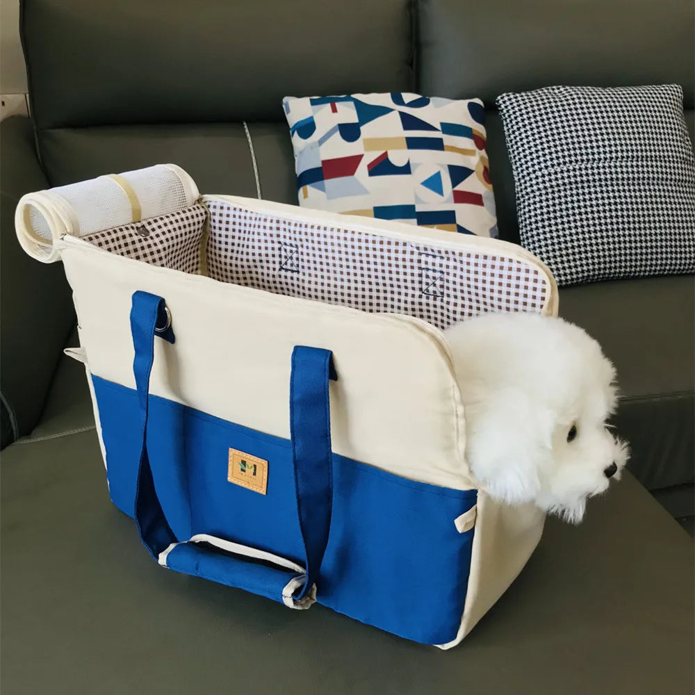 Dog Car Seat Dog Booster Car Seat Cat Carrier Bag Cat Bed for Small Dogs Cats Pet Car Seat with Pad and Straps for Dogs Cats