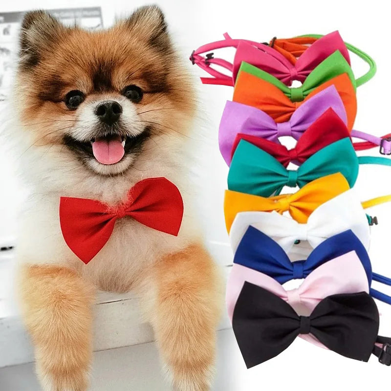 Pet Dog Cat Necklace Formal Necktie Adjustable Bow Tie Portable Collar For Cat Dog Accessories Suit For Small Medium Dog And Cat