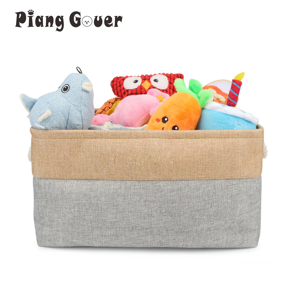 Panier à jouets pour animaux de compagnie S/M/L, boîte de rangement pour vêtements de chat et de chien, accessoires, bac de rangement