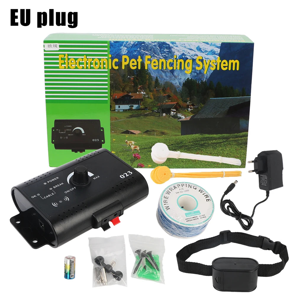 Electric Dog Fence Waterproof Pet Accessories Electronic Pet Fence System Containment Dog Training Collar Sound Shocked Collar