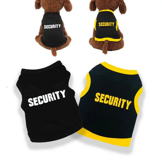 Dog T-shirt Dog Shirt for Small Dogs Boy Summer Clothes Cotton Security Dog Shirt Male Pet Outfits Cat Clothing Security Vest