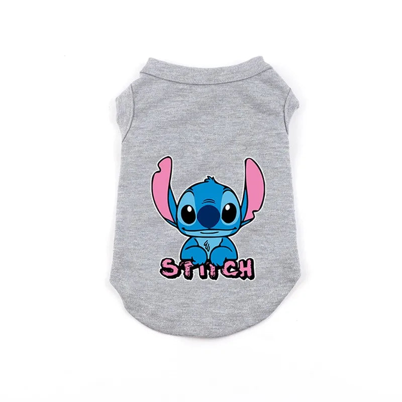 Disney Cartoon Dog Cat Vest Summer Pet Dogs Clothes Mickey And Minnie Dog Shirt for Small Medium Puppy French Bulldog Ropa Perro