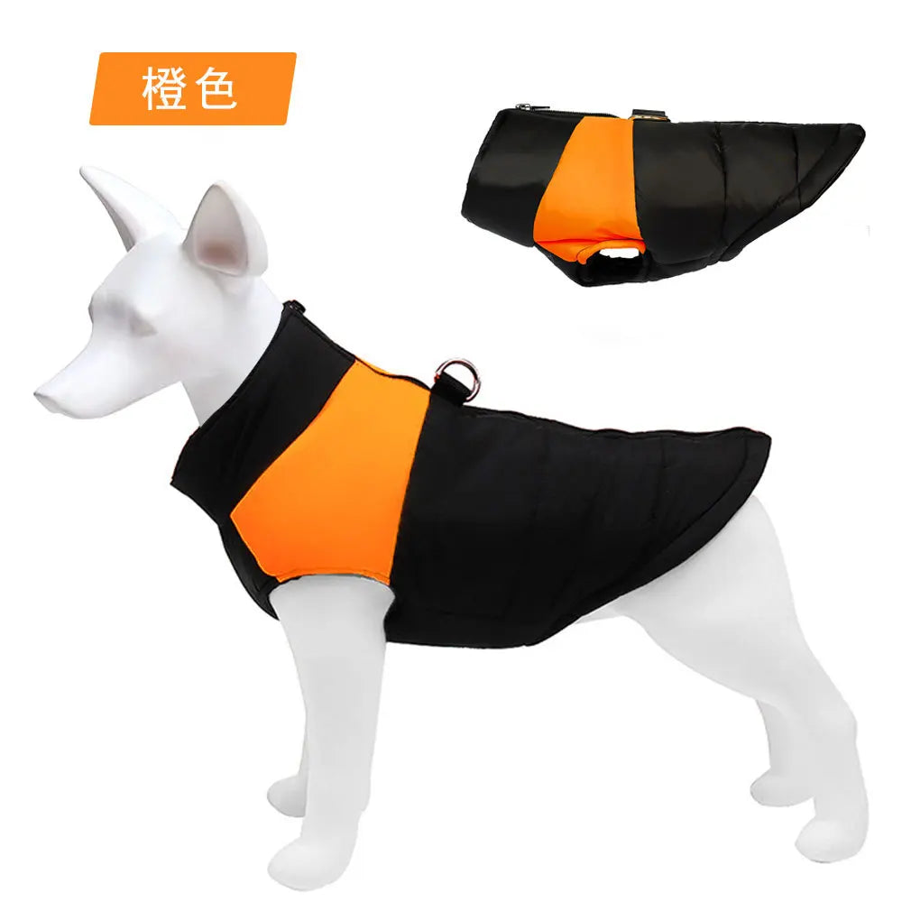 Dog Winter Jacket with D Rings Puppy Waterproof Vest Coats with Zipper Windproof Outdoor Jackets for Small Medium Large Dogs