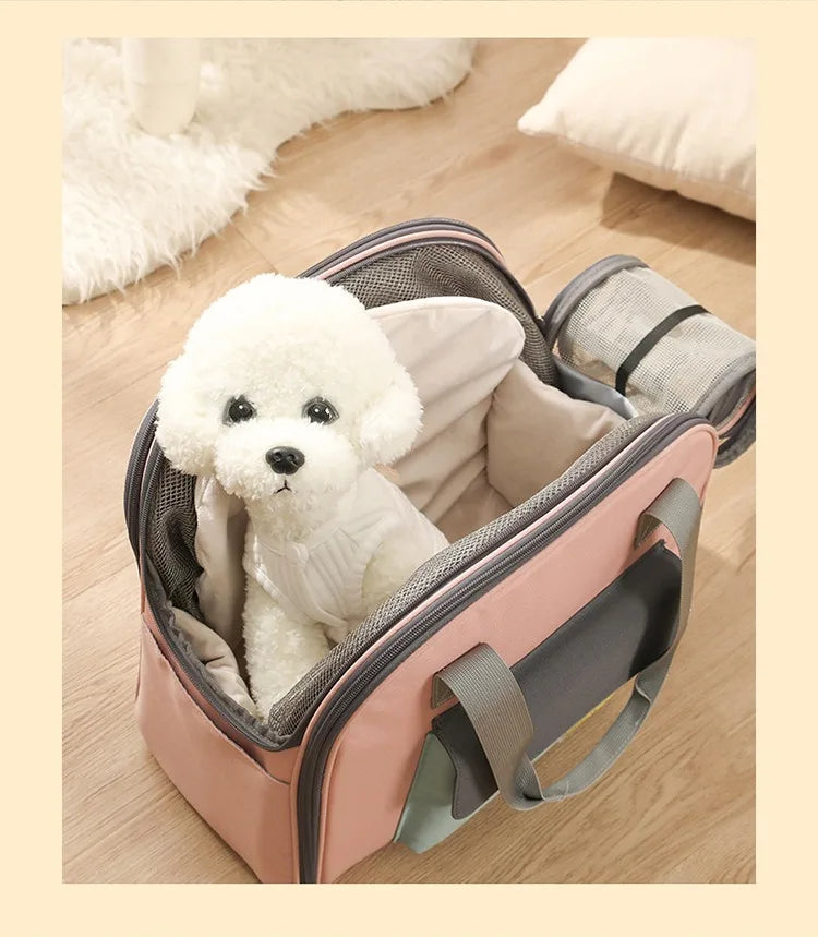 Multifunctional Pet Bag Cats and Dogs  Comfortable Breathable Shoulder Bag  Pet Carrier Dog Backpack Puppy Handbag Weight＜4KG