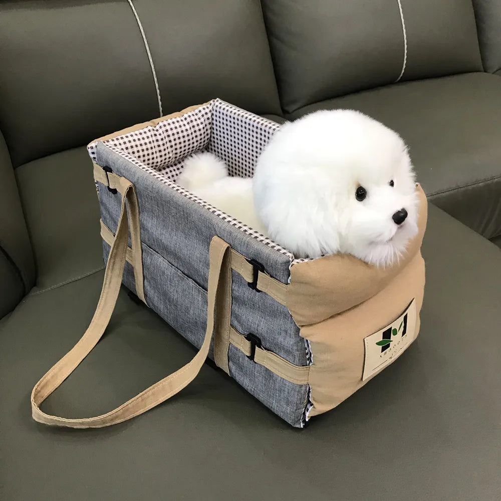 Dog Car Seat for Small Dog Center Console Seat Pet Booster Seat for Car Safety Travel Puppy Portable Dog Carrier for Cats Bag