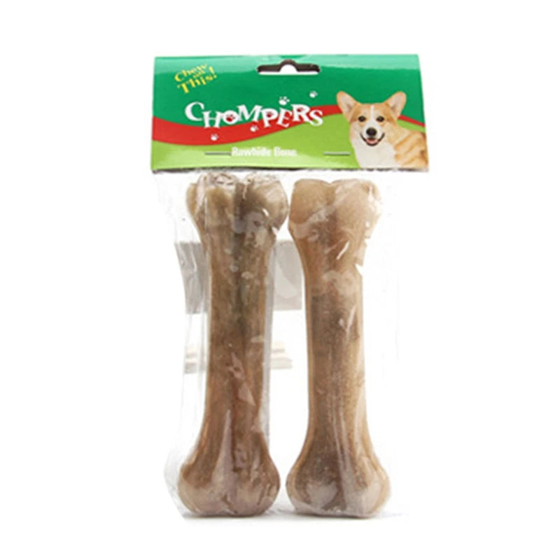 New Dog Bones Chews Toys Supplies Leather Cowhide Bone Molar Teeth Clean Stick Food Treats Dogs Bones for Puppy Accessories