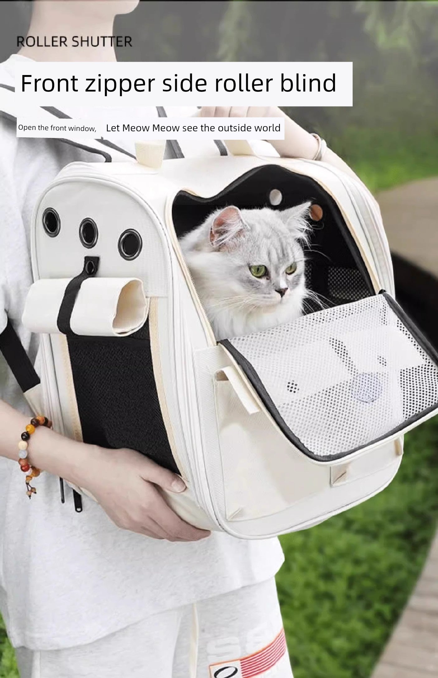 Cat Bag Outdoor Portable Large Capacity Pet Bag Shoulder Transparent All Year Round Neutral Dog Bag Satchel Breathable Cat Bag