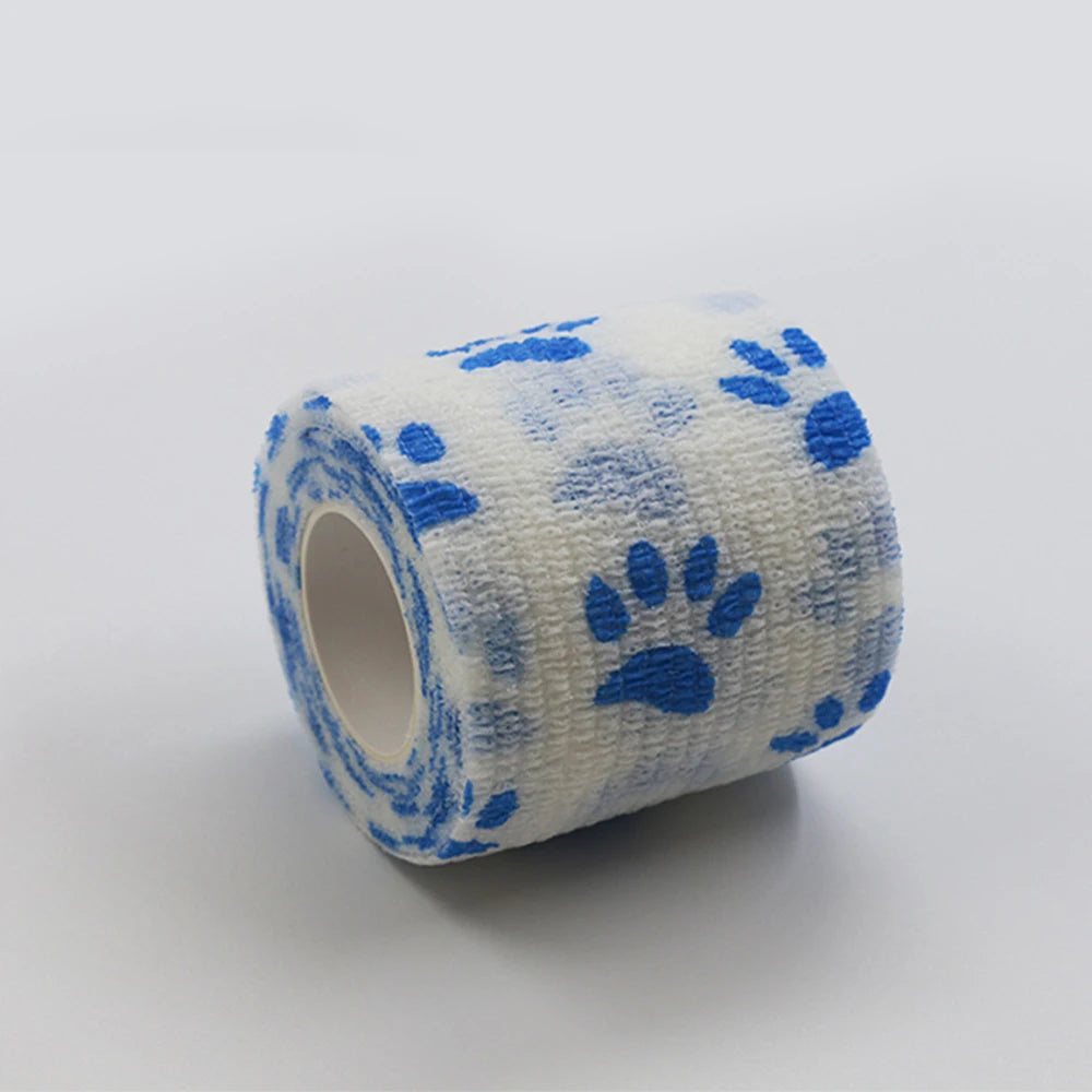 Bandage élastique auto-adhésif pour animal de compagnie, bandage pour chien et chat, protection des pattes, bandage cohésif non tissé, couleur