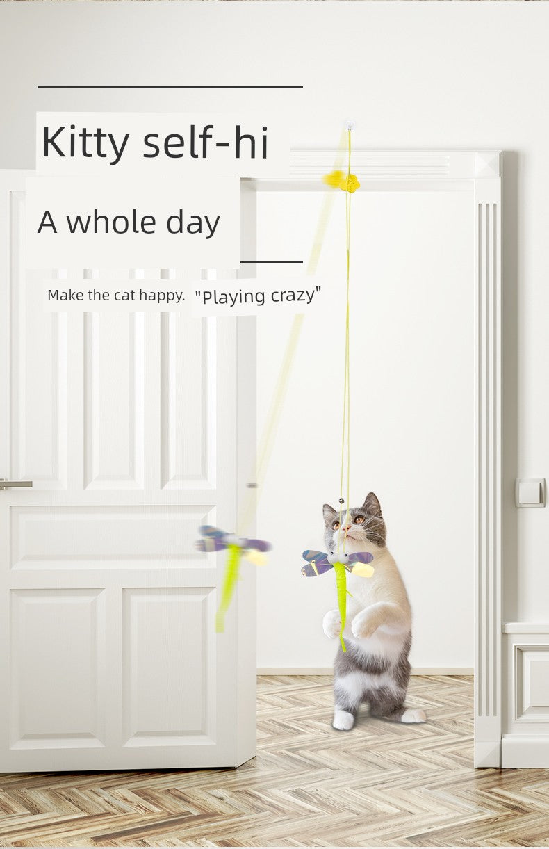 Relief Hanging Elastic Bell Little Mouse Cat Toy