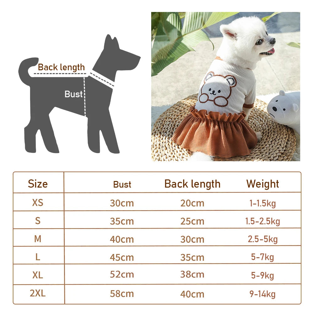 Spring Summer Dog Dress Pet Skirts Pet Lovers' Clothes Comfortable Soft Puppuy Dogs Cats Vest Dress Pet Clothes Dog Clothes