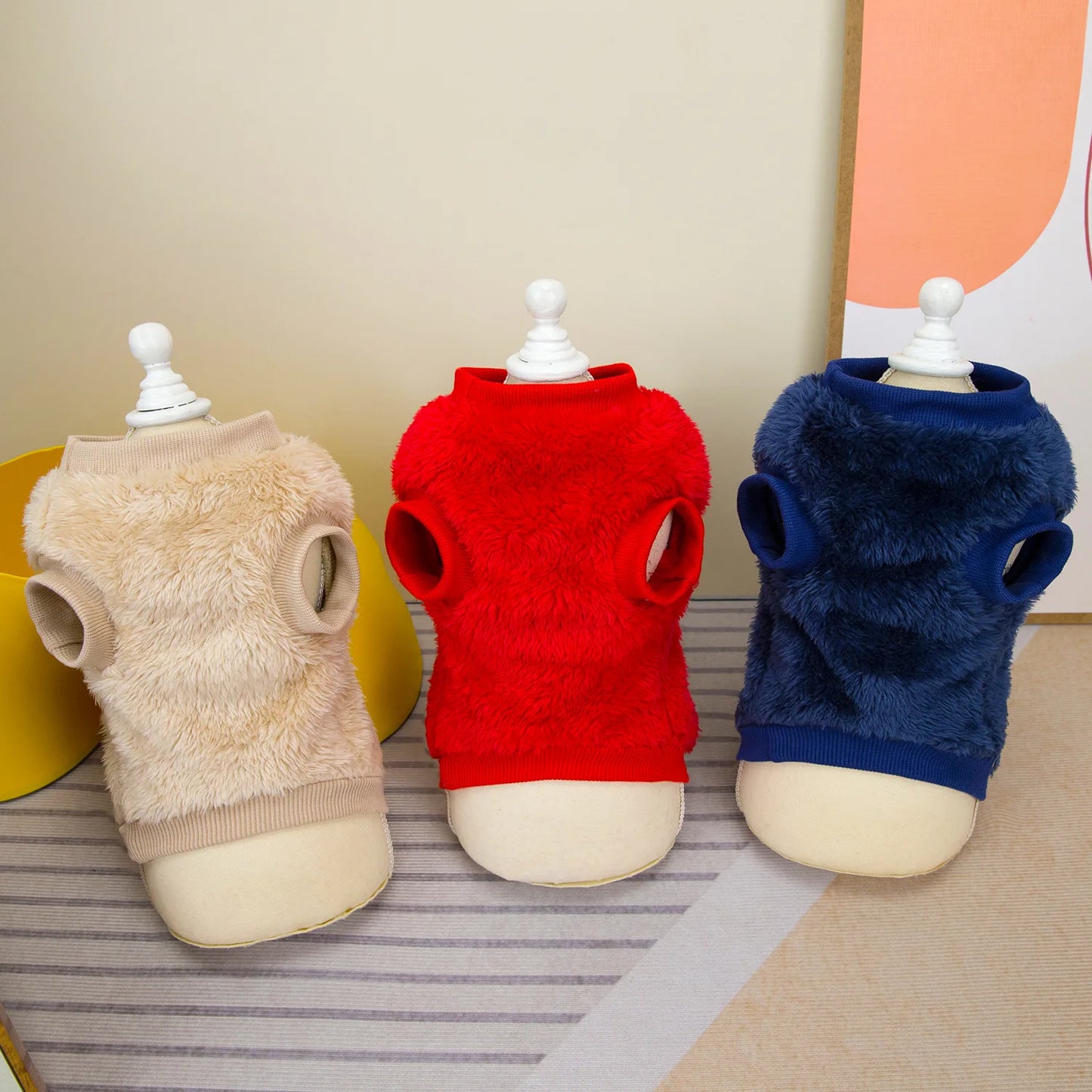 2024 New Dog Clothes Winter Dog Sweater for Small Dogs Warm Thermal Fleece Puppy Pullover Yorkie Chihuahua Pet Apparel