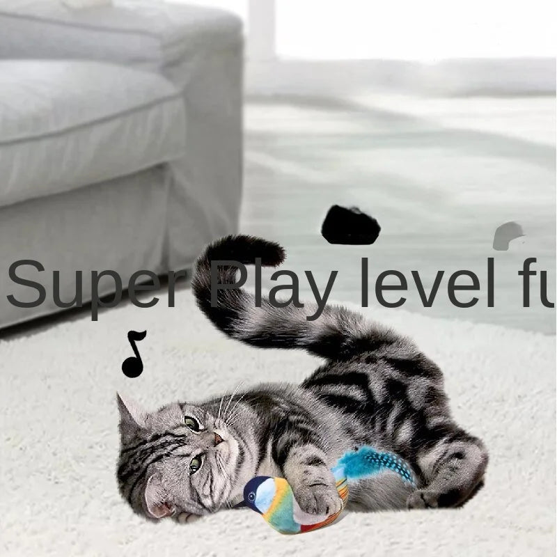 New Cat Toy Teasing Cat Stick Cross-border Explosive Electric Simulation Called Bird Plush Catnip Cat Supplies