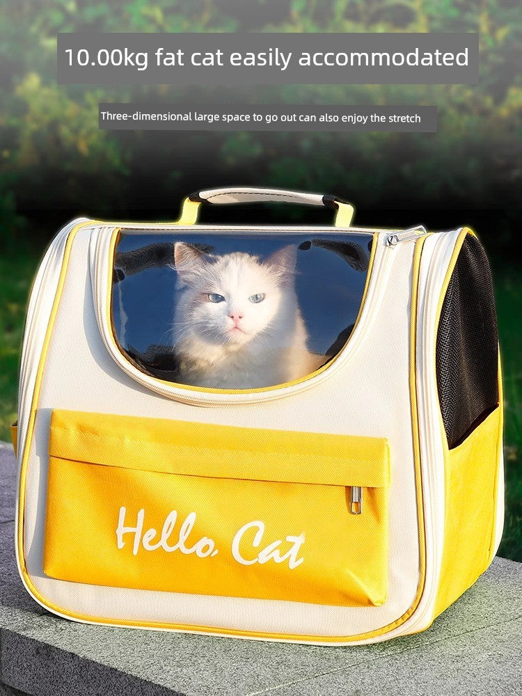 Sac à bandoulière portable transparent neutre pour chat toute l'année