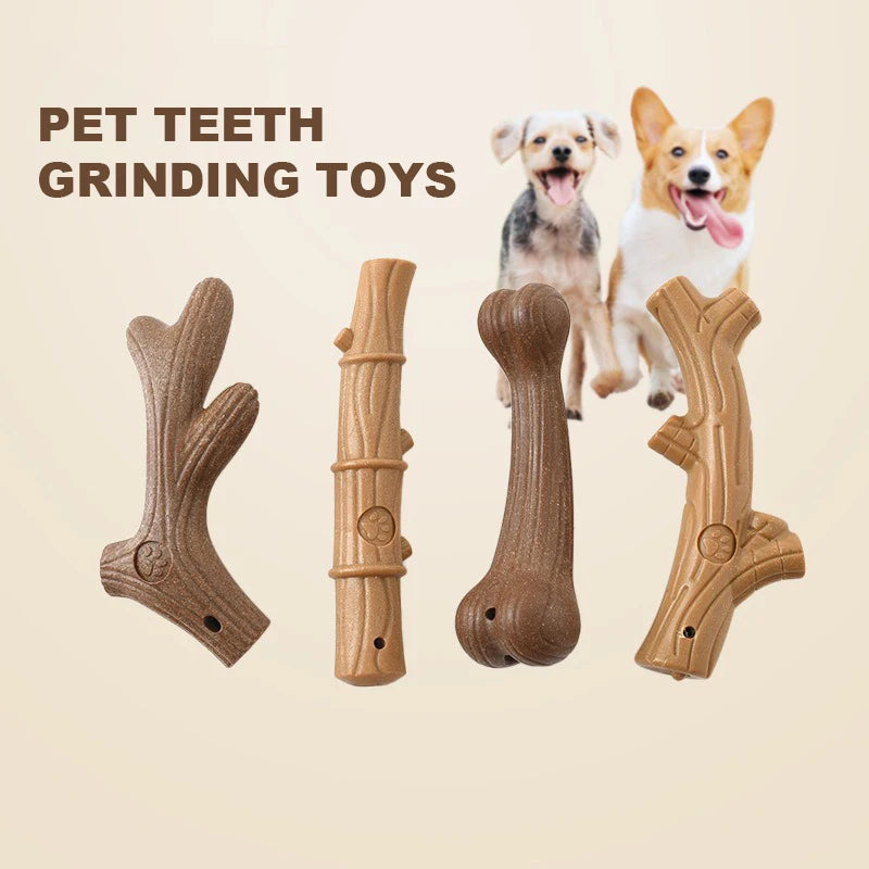 New Pet Teeth Grinding Toy Dog Interactive Bone Training Toy Bamboo Cleaning Teeth Fixing Wear Resistant Pet Products