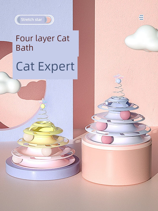 Cat Toy Self-Hi Relieving Boredom Cat Teaser Consumption Physical Cat Turntable Ball Cat Cat Kitten Toy Cat Supplies