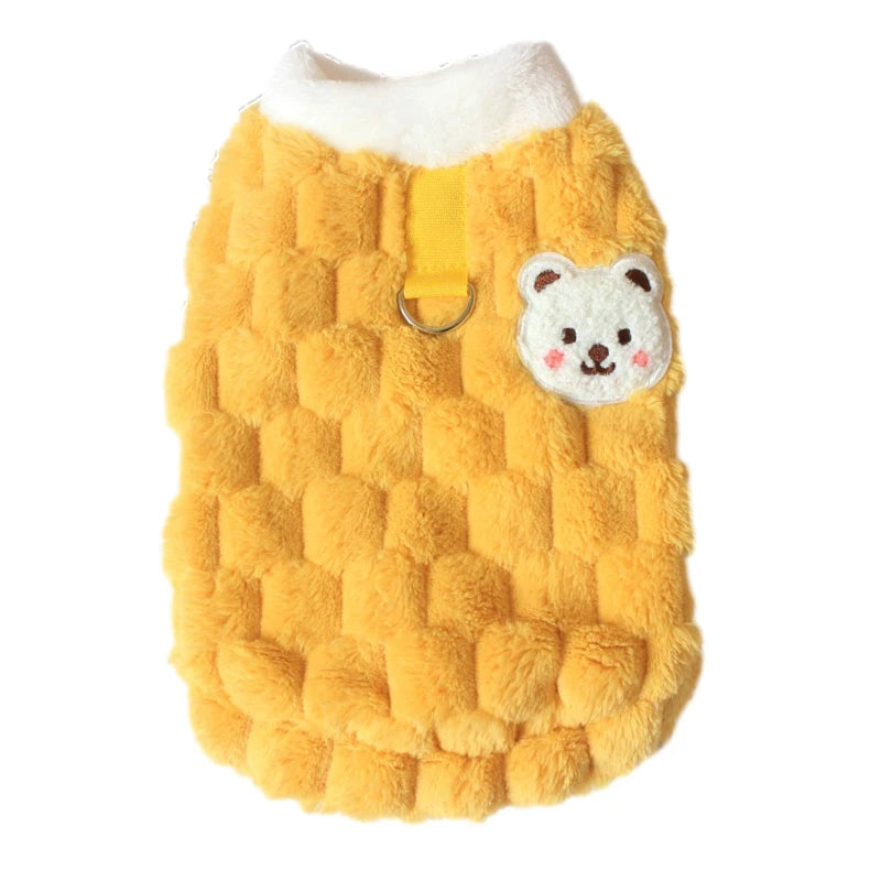 Dog Sweater Plush Warm Pet Clothes for Small Medium Dogs Cats Puppy Vest Fashion Dog Coat Chihuahua Yorkie Teddy Bichon Clothing