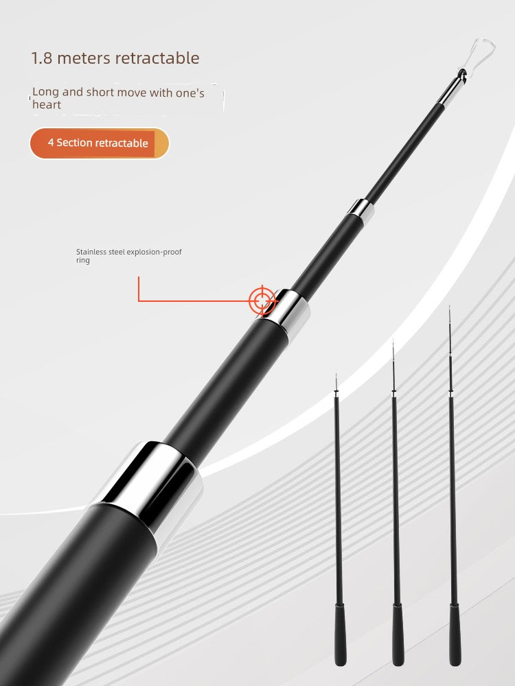 Retractable Long Fishing Rod Steel Wire Bite-Resistant Cat Teaser