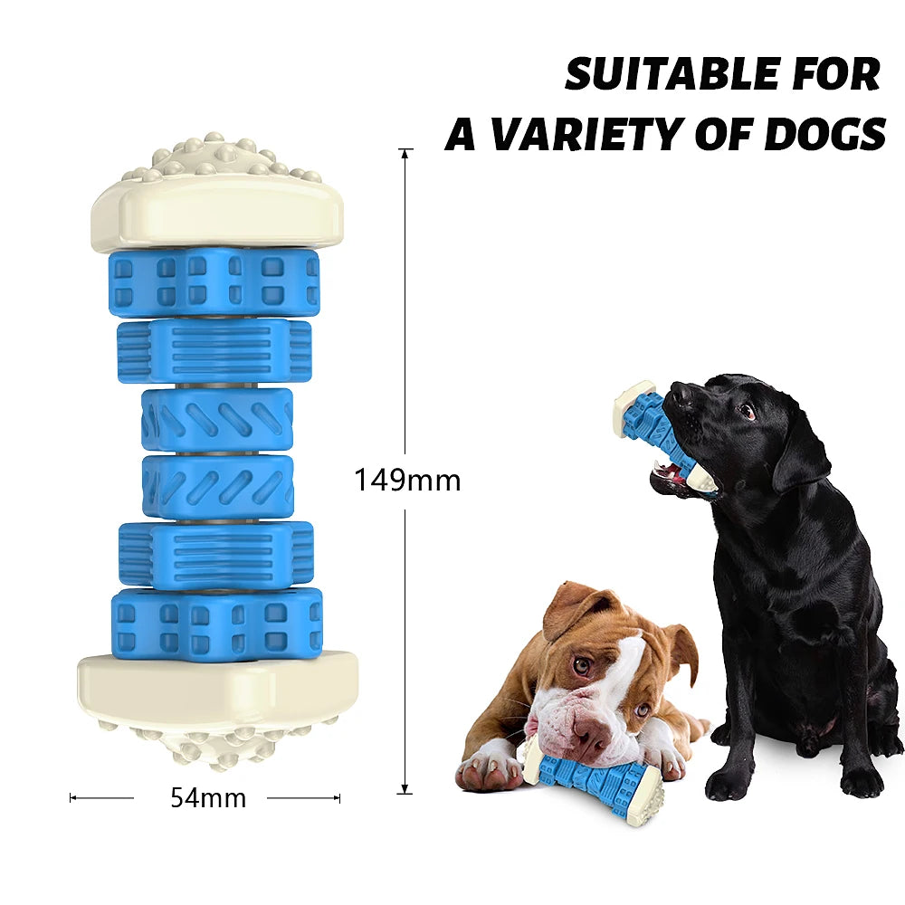 Tough Dog Toys for Aggressive Chewers geometry Chew Toys Durable Dog Bones Made Nylon Rubber  Big Indestructible Dog Toy