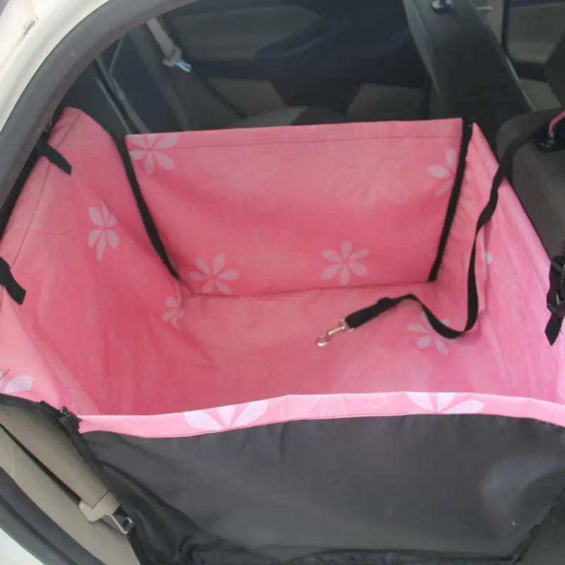 Foldable Dog Car Seat Cover Hanging Bag with Zipper Scratch & Hair Resistant Pet Back Seat Carriers Protector for Cars Truck SUV