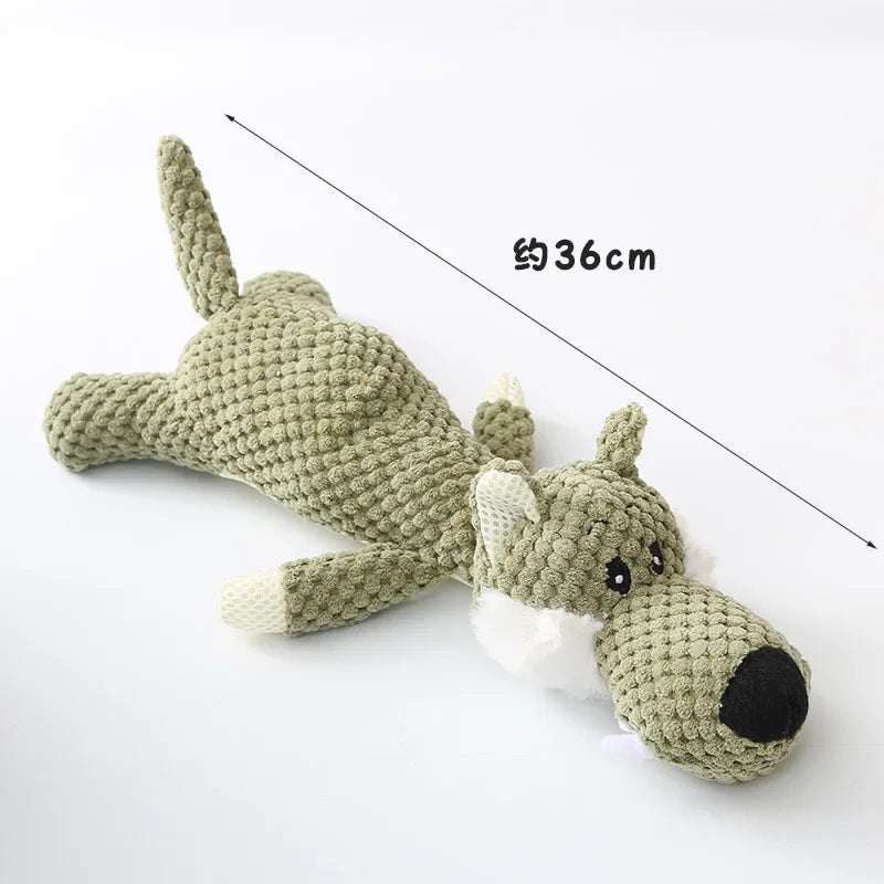 Dog Interactive Plush Toys Molar Teeth Cleaning Toy Cute Animal Modeling Lion Elephant Doll Squeaky Dog Toy Puppy Teething Toys