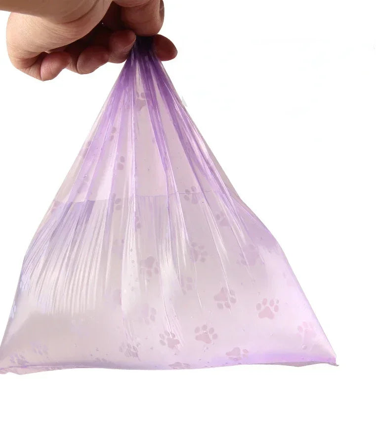 1-15Roll Pet Dog Poop Bags Dispenser Collector Garbage Bag Puppy Cat Pooper Scooper Bag Small Rolls Outdoor Clean Pets Supplies