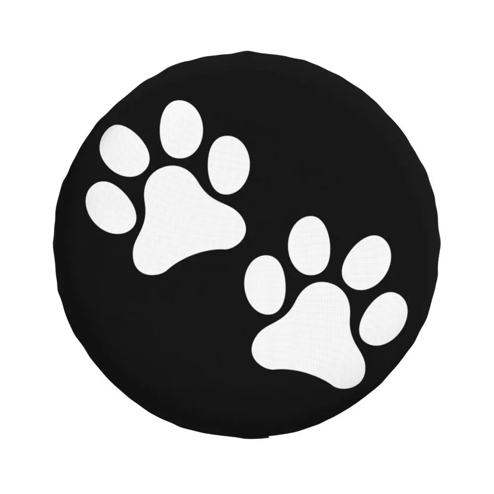 Dog Pet Foot Mark Spare Tire Cover for Jeep Mitsubishi Pajero SUV RV Car Wheel Protectors Accessories 14" 15" 16" 17" Inch