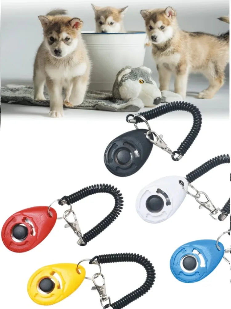 Dog Training Clicker Pet Cat Dog Click Trainer Various Style Aid Adjustable WristStrap Sound Key Chain Dog Repeller Pet Product