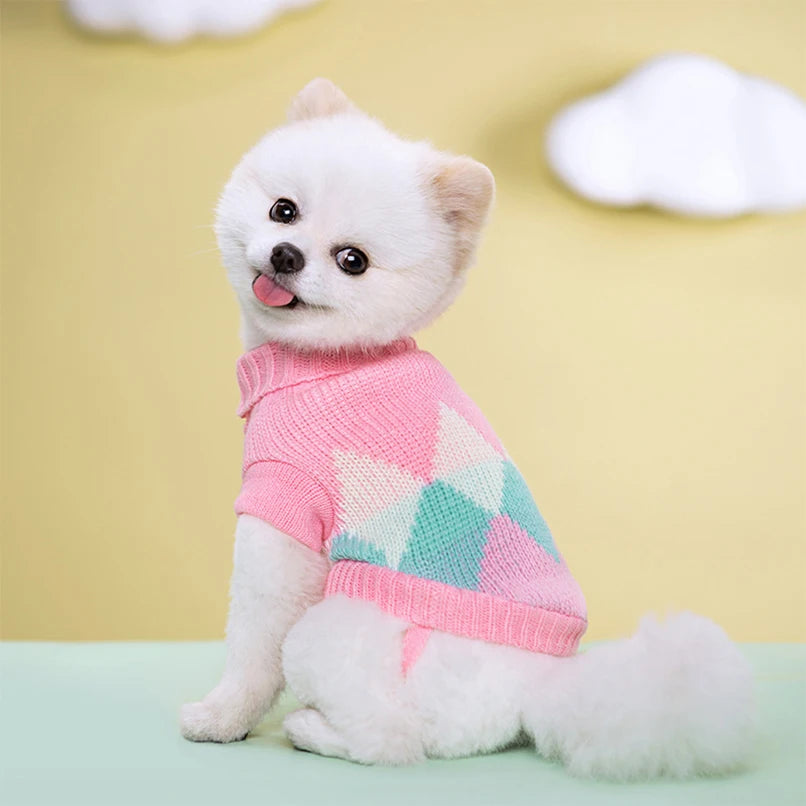 Puppy Knitting Sweater for Small Medium Dogs Clothes Pullover Dog Cat Coat Chihuahua Yorkies Jacket French Bulldog Pet Costumes