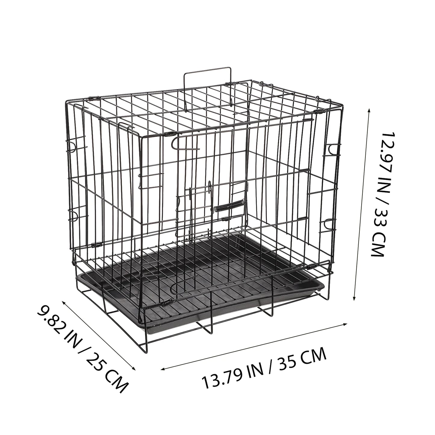 Folding Dog Cage Iron Pet Crate Metal Kennel Small Big Wire Baby Travel Large Portable Fence