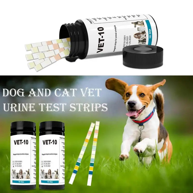 100pcs Urine Test Strips For Dogs 10 In 1 Urinalysis Parameter Tests For Monitoring Pet Health QuickAccurate Urinalysis Tester