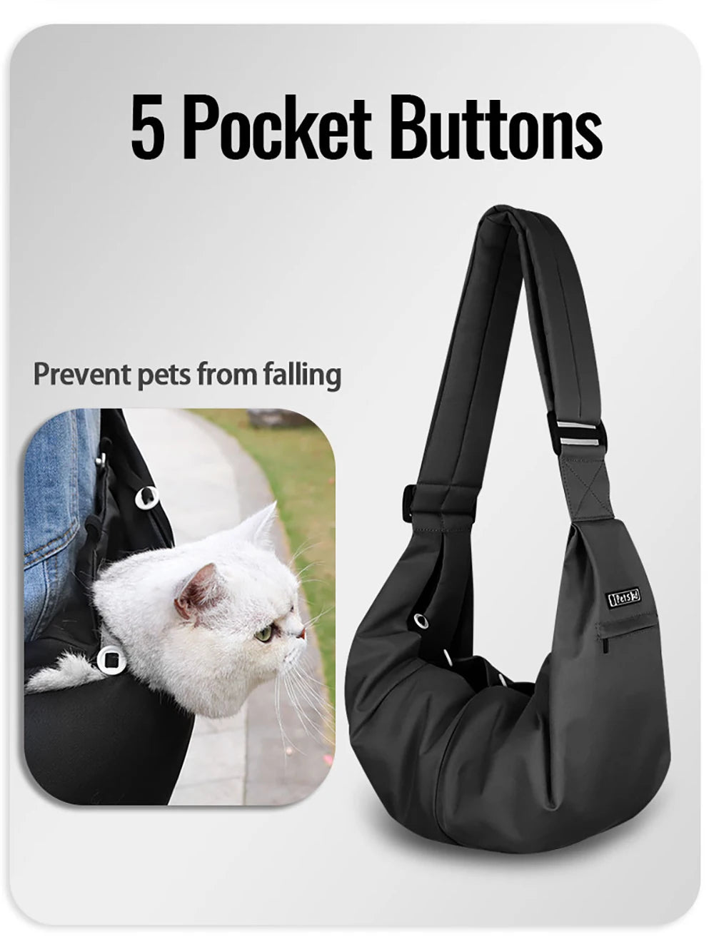 Petskd Pet Dog Sling Carrier Bag Outdoor Portable Shoulder Messenger Bag Cat Walking Bag for Puppy Kitten Nylon Pets Handbag