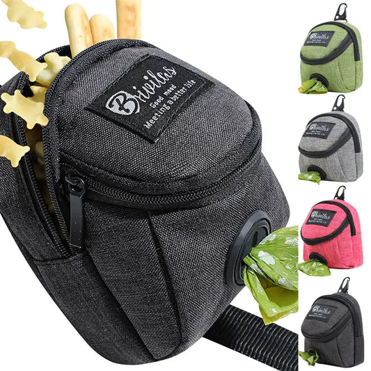 Portable Dog Training Treat Bag Outdoor Pet Dog Treat Pouch Puppy Snack Reward Waist Bag Dog Poop Bag Dispenser Pet Accessories