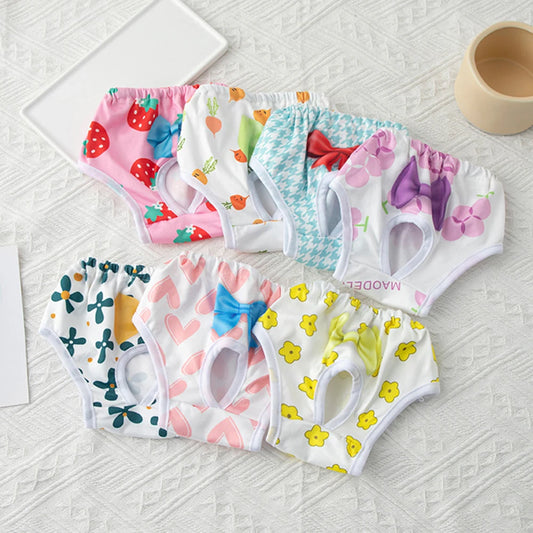 Princess Pet Panties Dog Clothes Menstrual Pants Flower Dog Diaper Female Puppy Physiological Pants Pet Physiological Pants