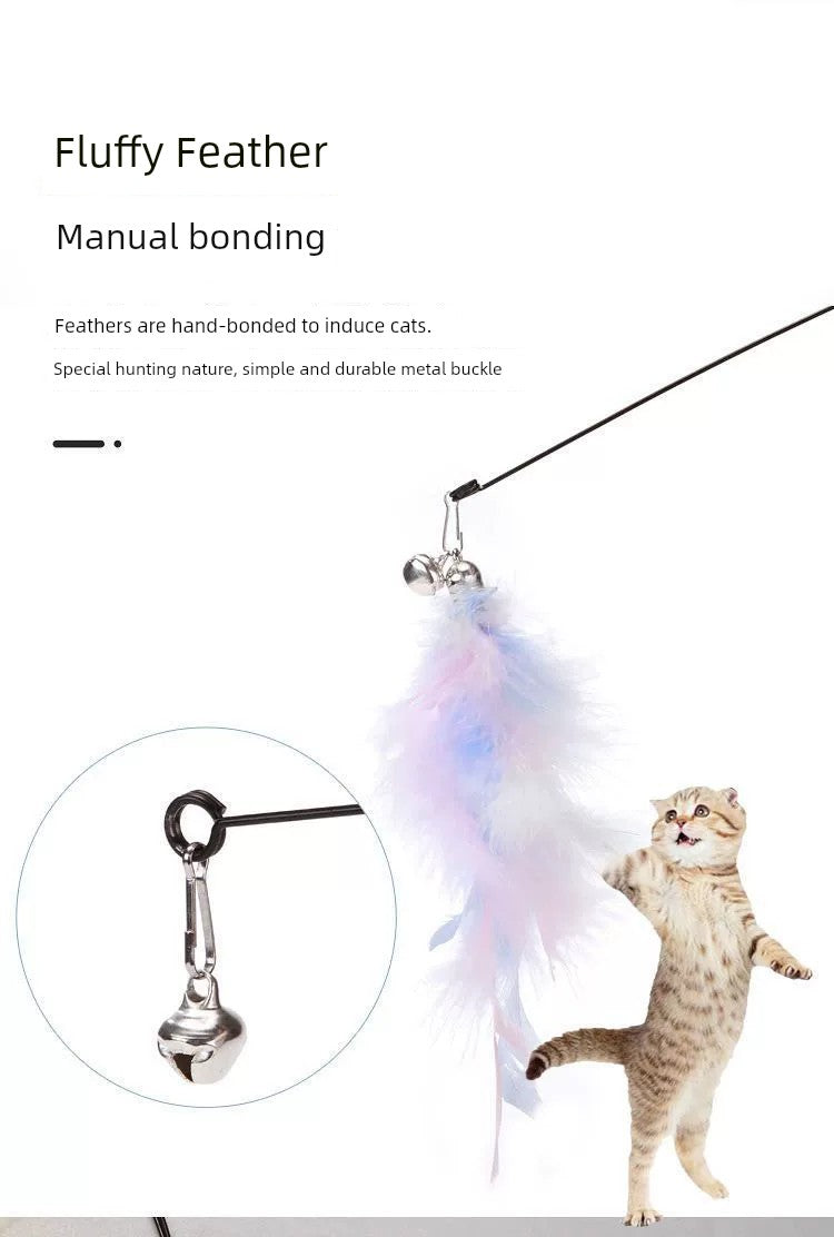 Long Durable with Bell Unscalable Cat Teaser