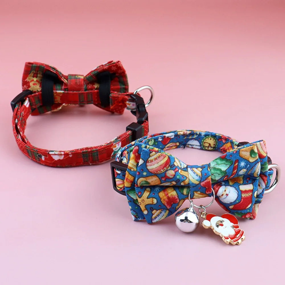 Cat Breakaway Collar with Bell and Bow Tie