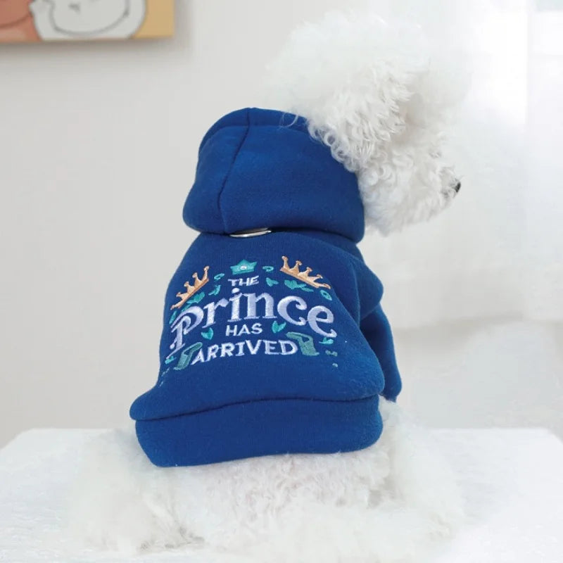 Pet Dog Clothes for Small Medium Dogs Winter Warm Dog Hoodie Letter Print Puppy Pullover Pet Sweatshirt Bichon Frise Dog Clothes