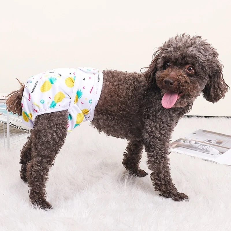 Washable Female Dog Diapers Reusable Dog Panties Menstruation Pet Physiological Safety Pants Adjustable Cat Diapers Pet Supplies