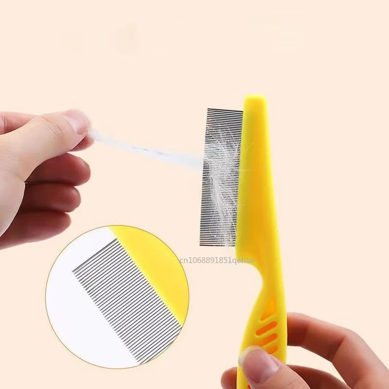 2/1pc Pet Hair Shedding Comb Stainless Steel Flea Comb for Cat Dog Pet Comfort Flea Hair Grooming Comb Dog Brush Grooming Tools