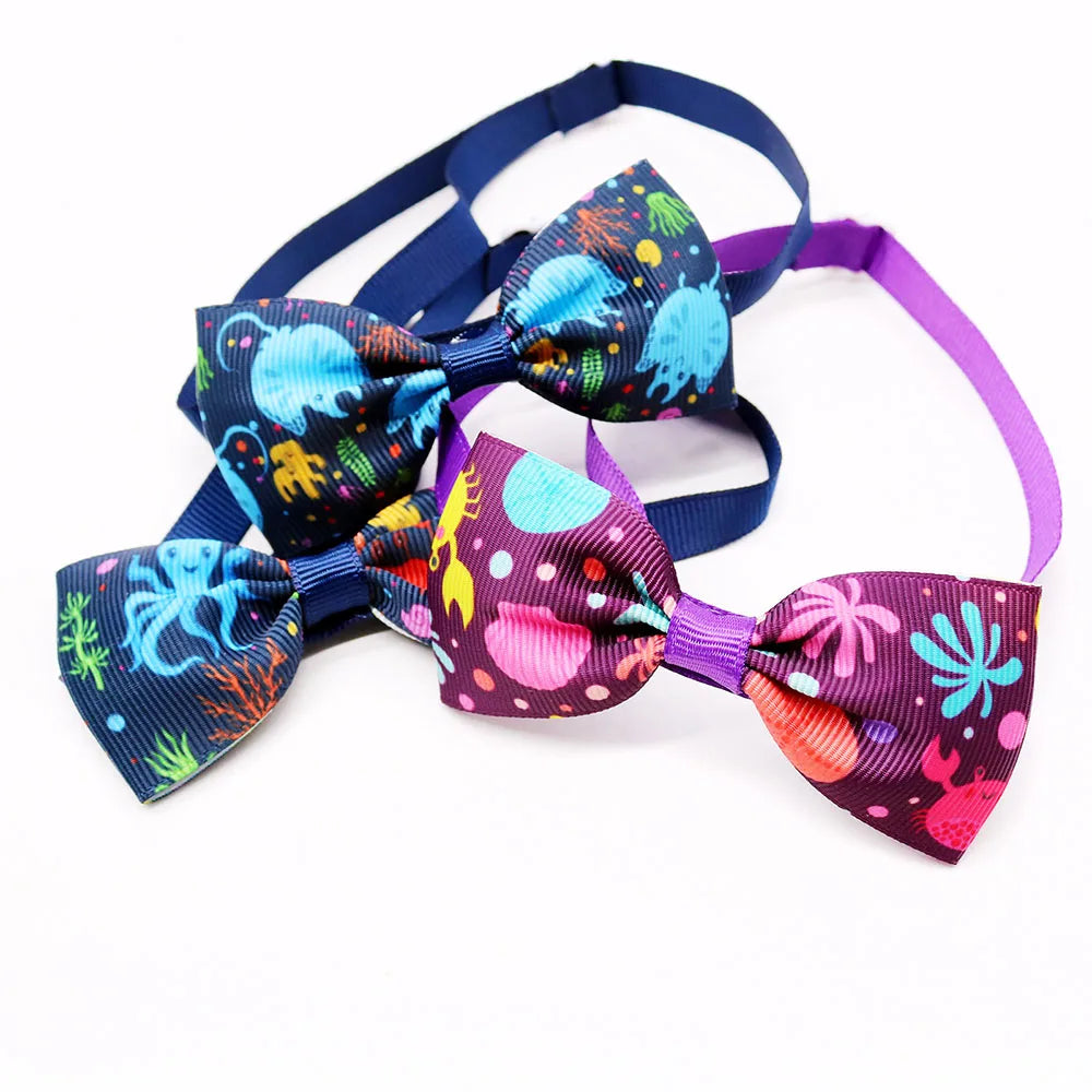 20PCS Dog Bow Tie Summer Fashion Pet Grooming Accessories Handmade Adjustable Collar Bowties For Dogs and Cats Pet Product