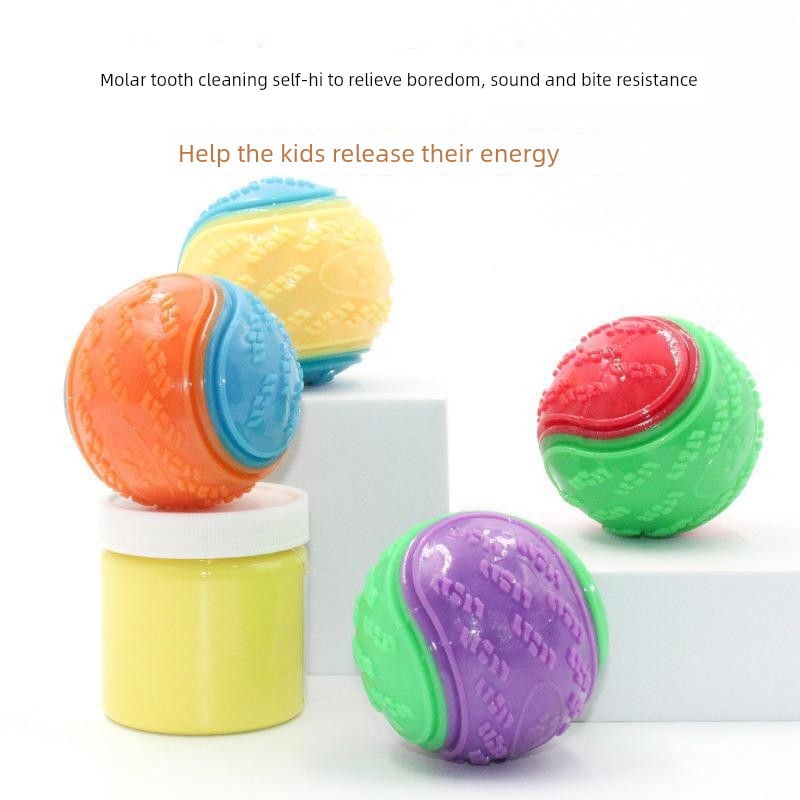 Vocalization Bite-Resistant Ball Elastic Interactive Self-Hi Relieving Stuffy Dog