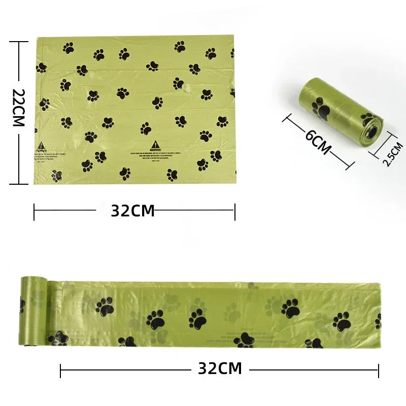 New Pet Biodegradable Trash Bag Dog Poop Bags Bulk Biobase Scented Poo Bag Degradable Cat Waste Bags Dog Poop Dispenser Gifts