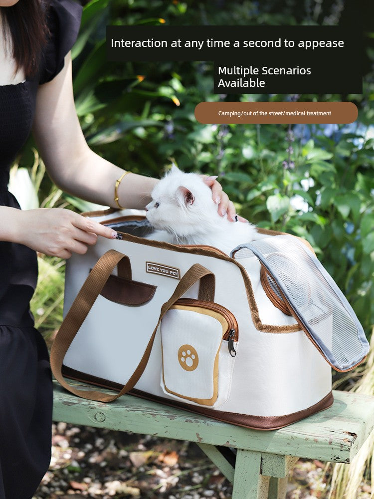 Portable Summer One Shoulder Breathable Rabbit Anti-Stress Cat Bag